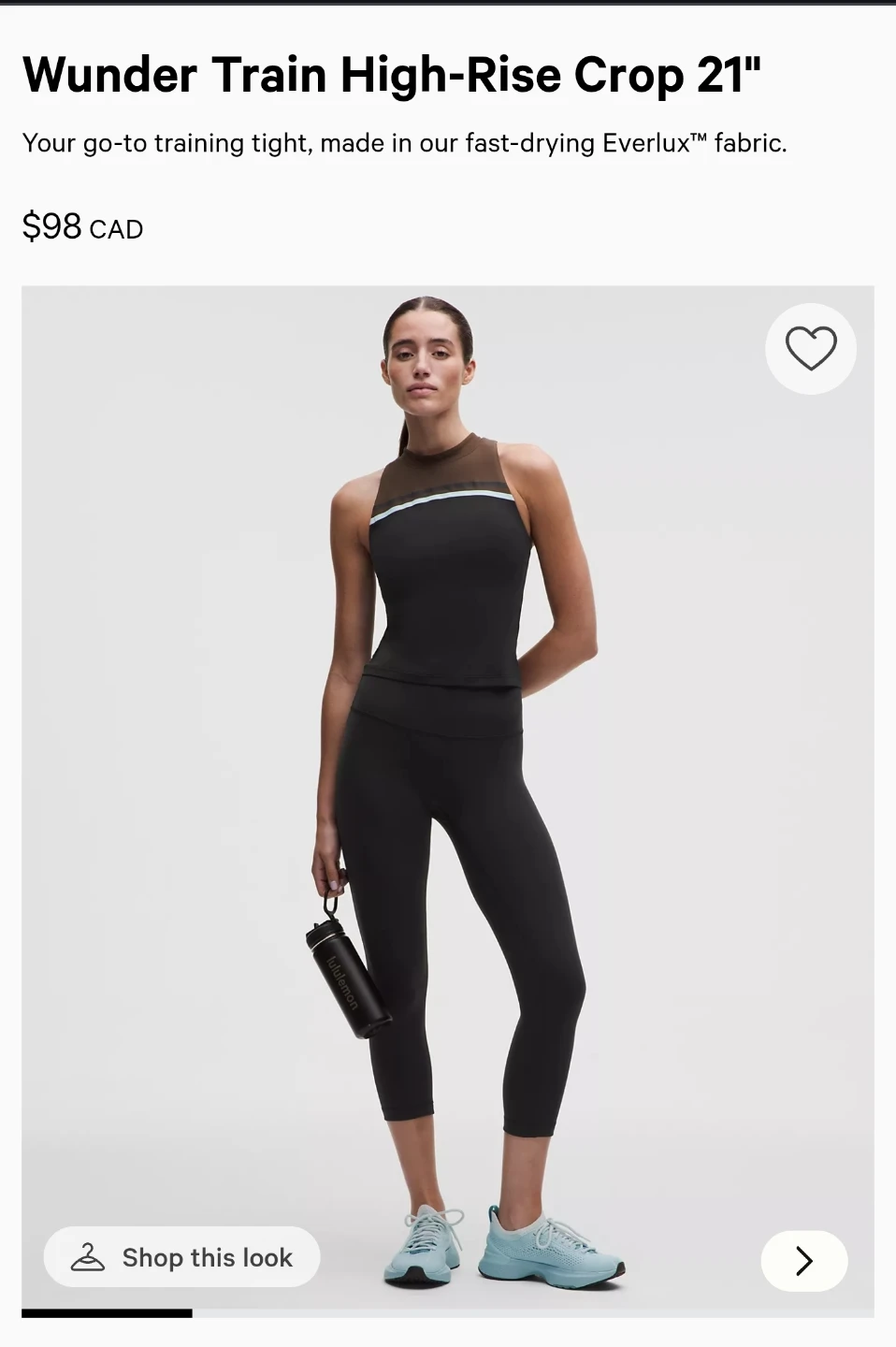 Lulu  Wunder Train mid-Rise cross waisted Crop Leggings - photo 2