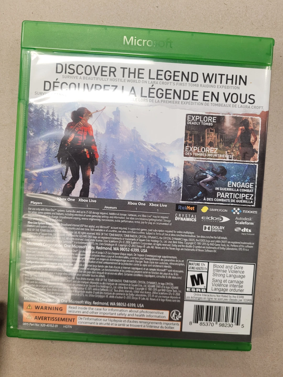 Xbox One Rise of the Tomb Raider Game - photo 2