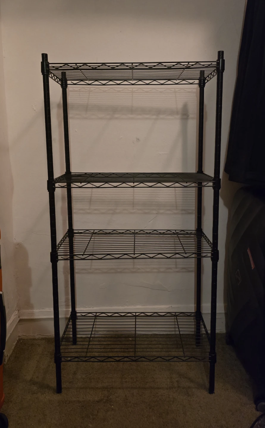 Black 4-Tier Wire Storage Unit