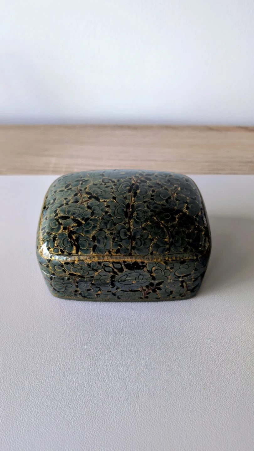 Hand Painted Collector Box with Gold Leaf