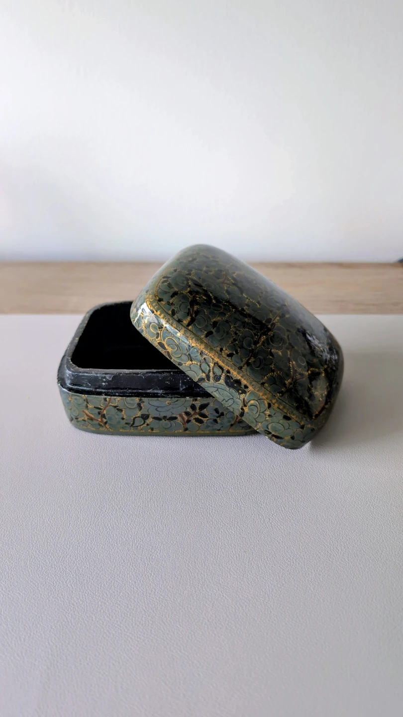 Hand Painted Collector Box with Gold Leaf - photo 2
