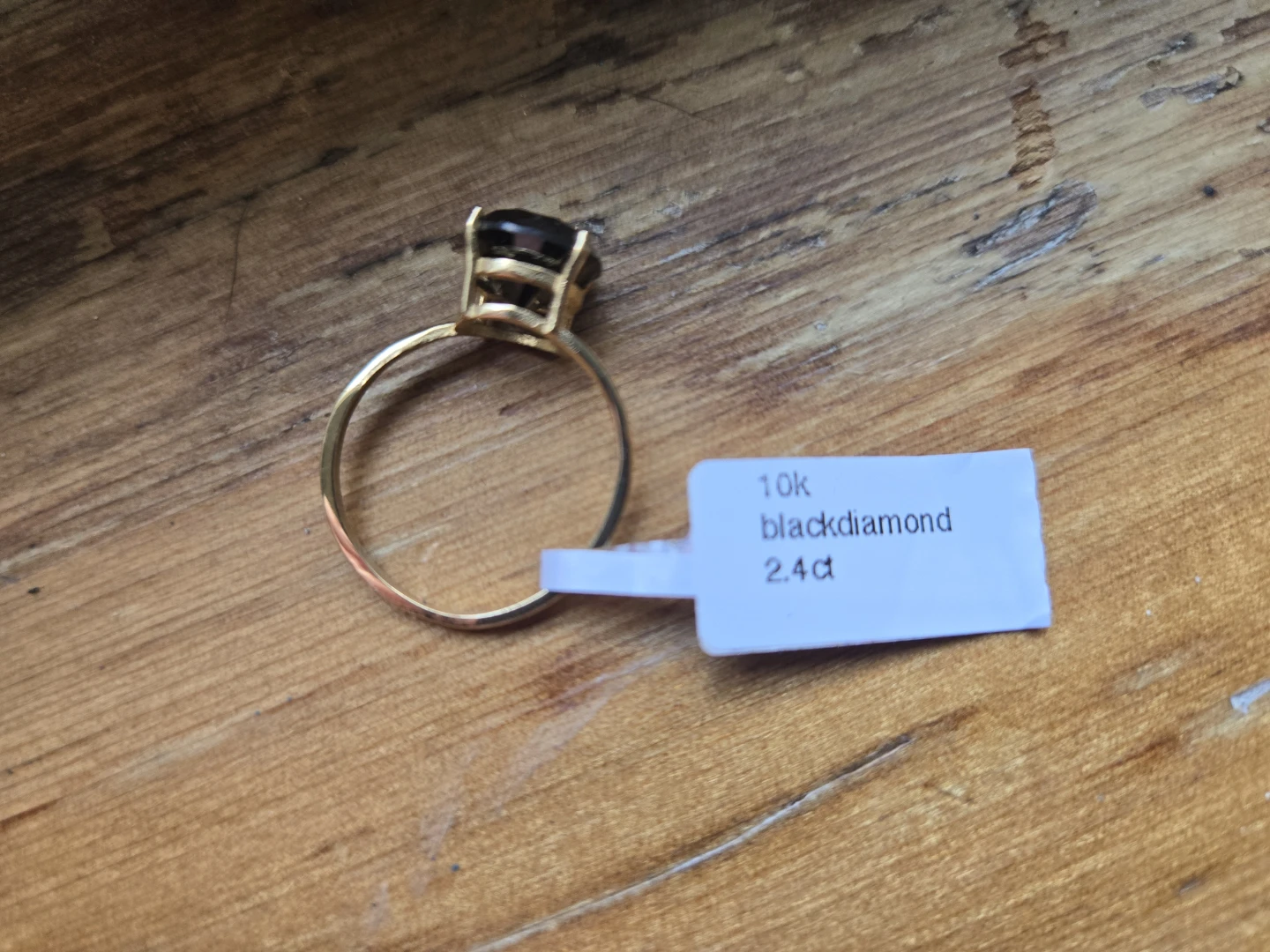 10k Gold Black Diamond Ring - photo 5