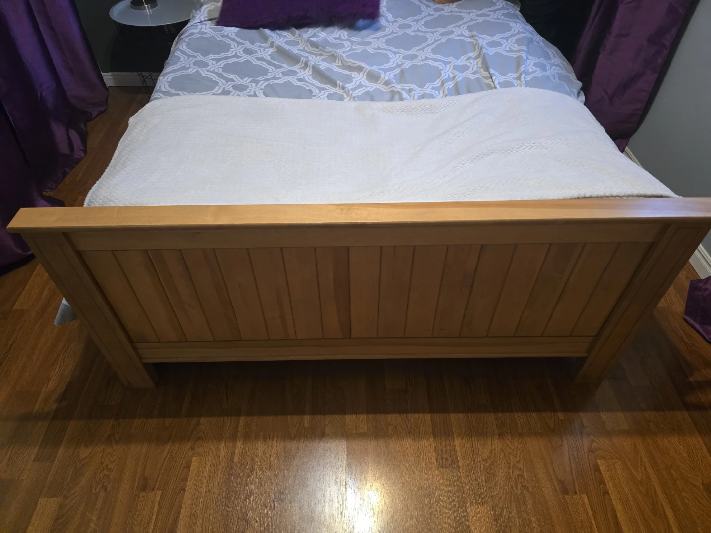 Double size Light oak Wooden Bed Frame