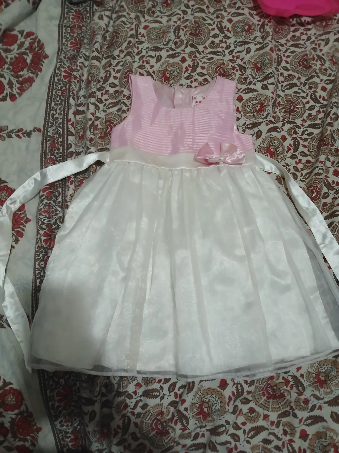 Pink and White Dress