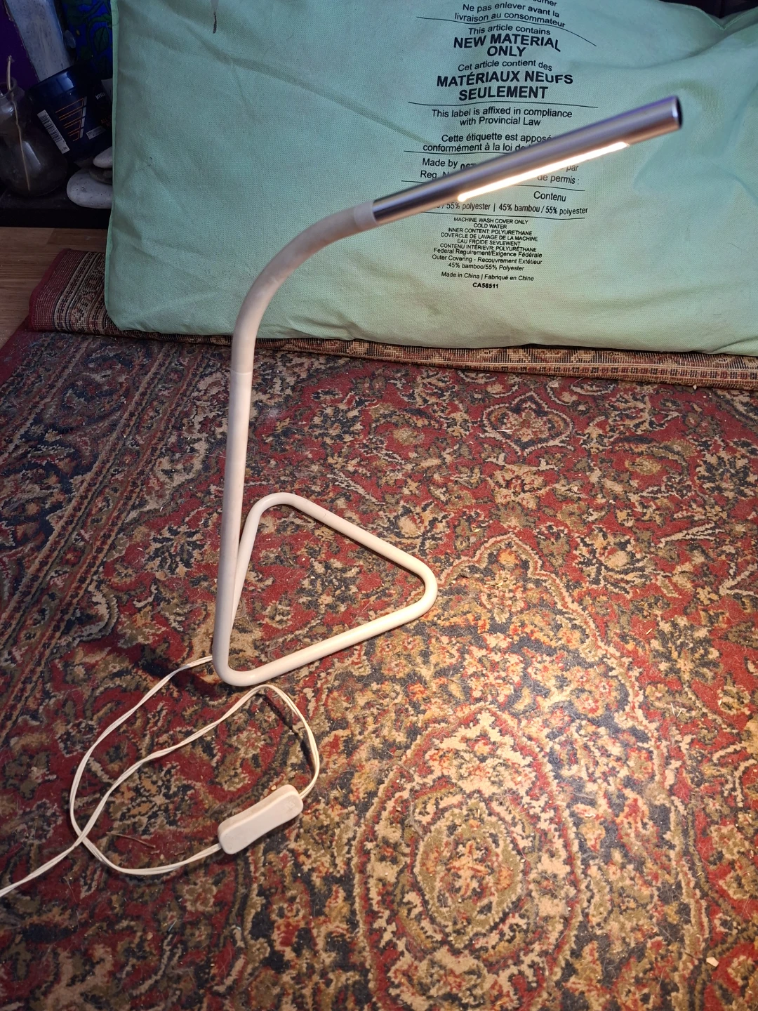 White Desk Lamp with Adjustable Gooseneck - photo 2