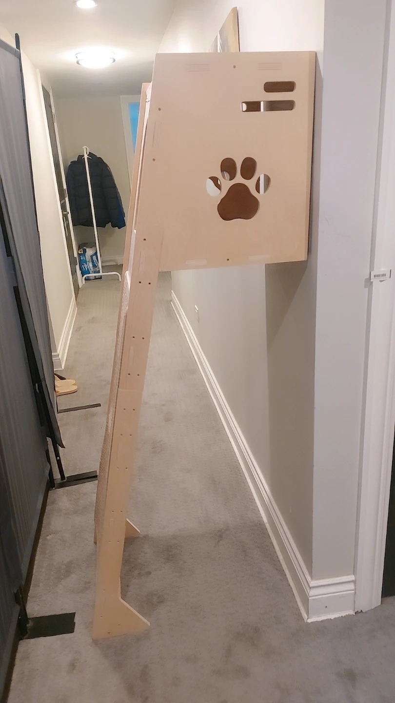 Wooden Cat Tree Condo with Scratching Post - photo 5