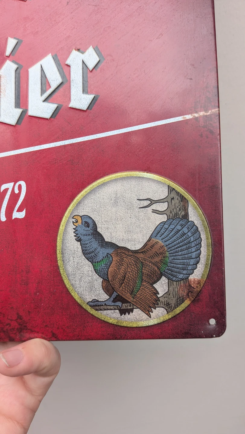 German beer tin sign 8" x 11" - photo 3