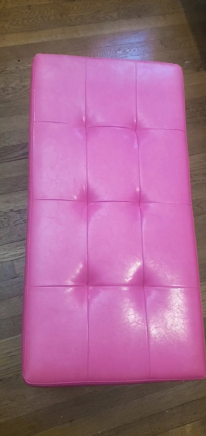 Pink Tufted Storage Ottoman Bench - photo 2