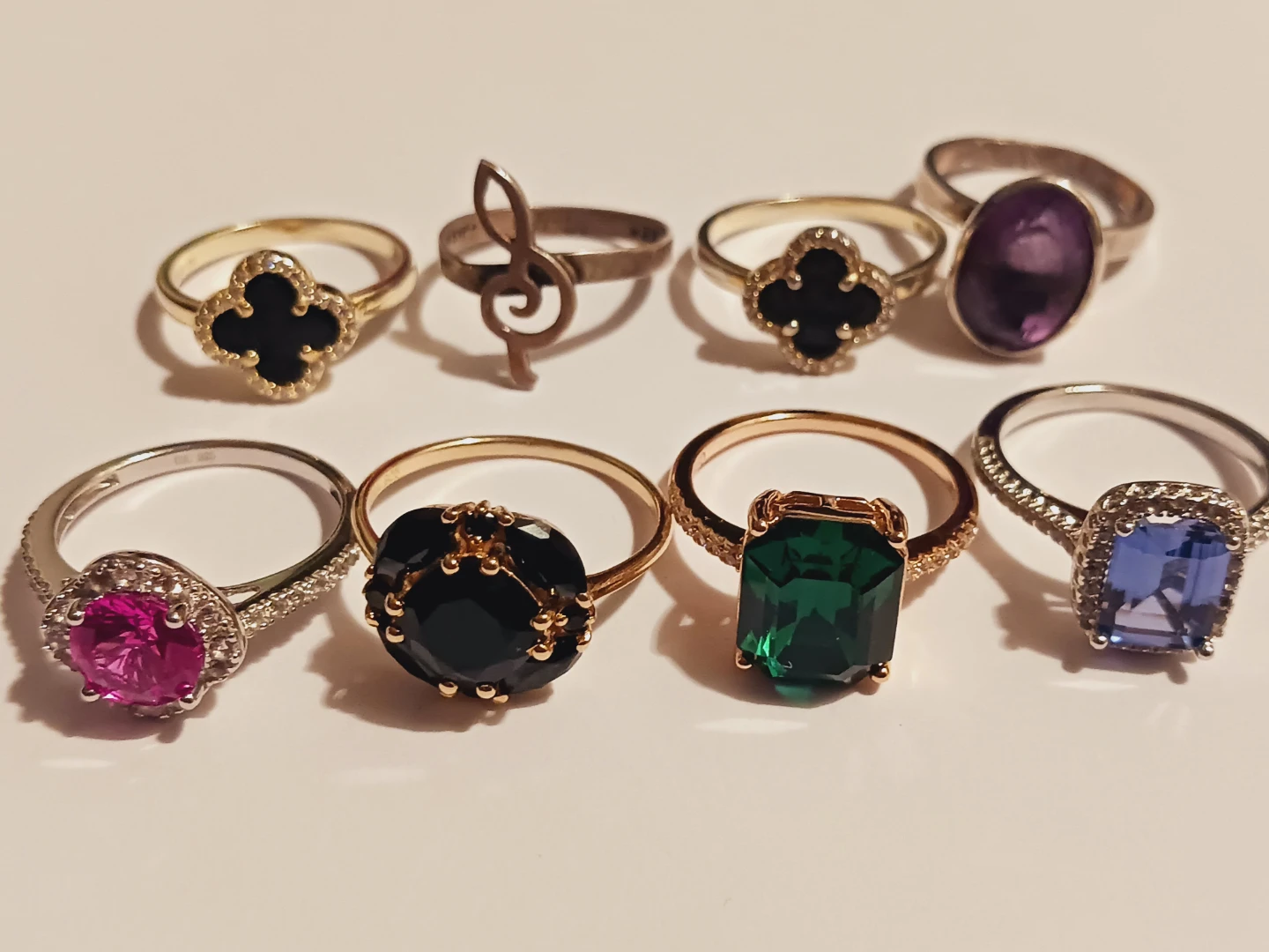 Lot of 8 Sterling Silver 925 rings. 6,7,8,9 sizes - photo 3