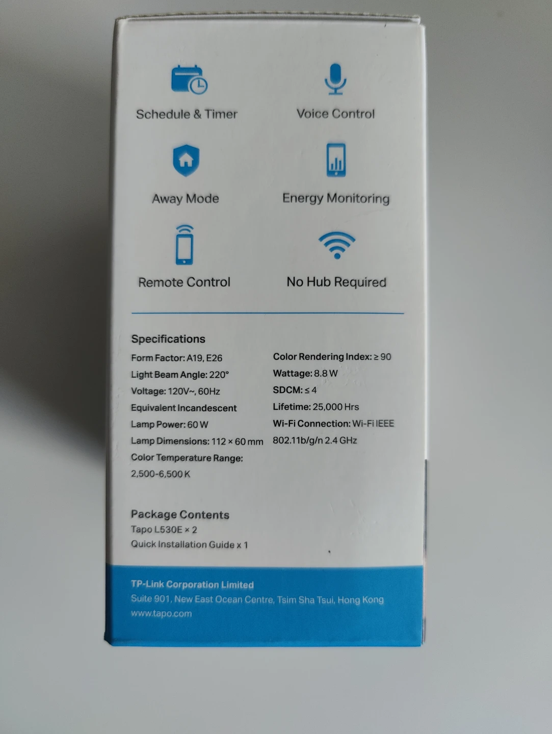 Tapo Smart Wi-Fi Light Bulb, Multicolor (2 Pack) - photo 2