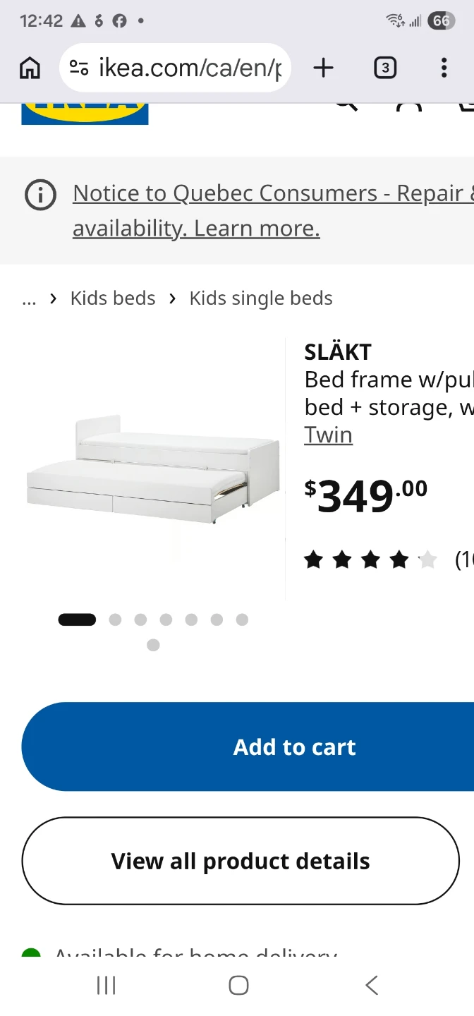 IKEA SLÄKT Bed frame w/ pull-out bed + storage, Twin - photo 2