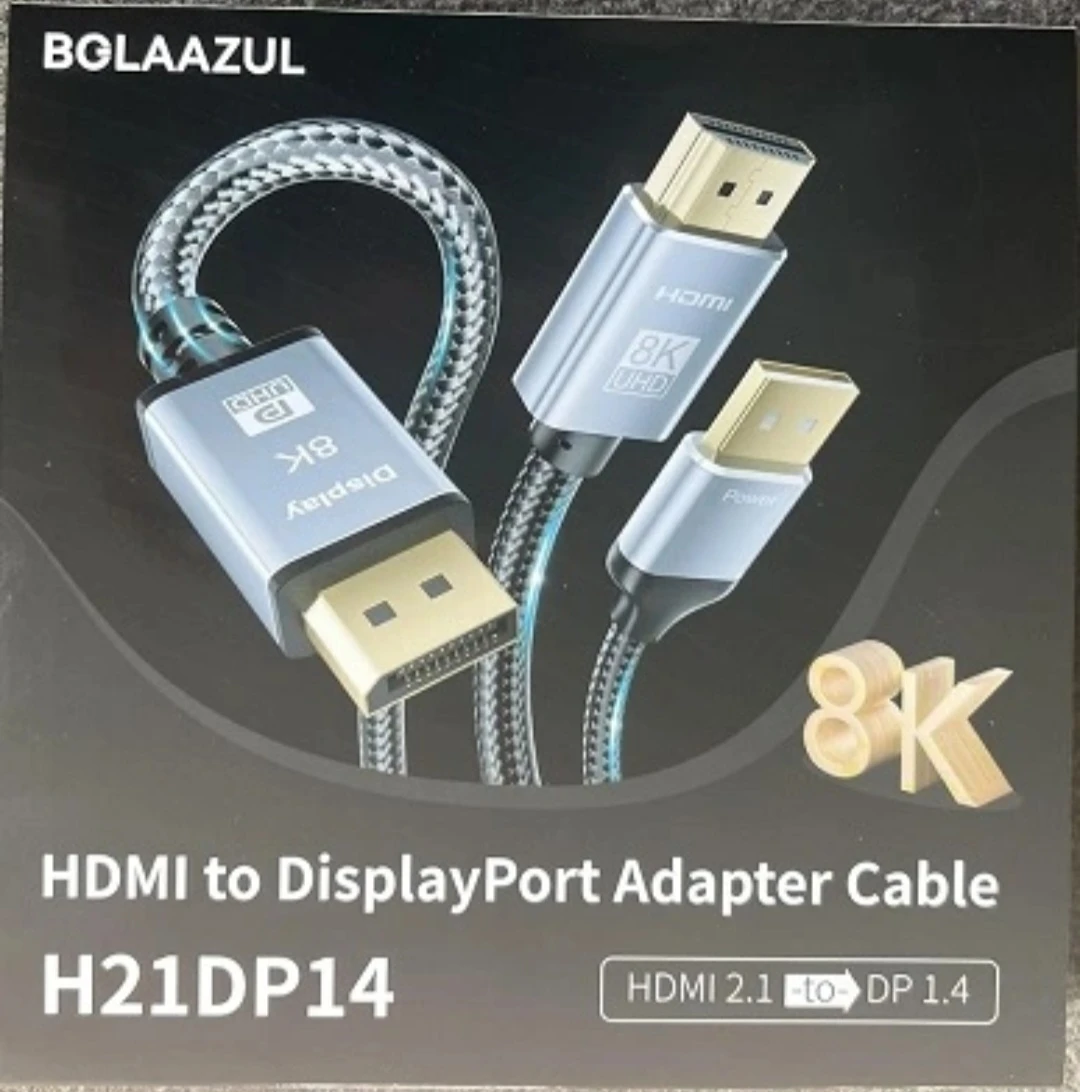 HDMI to Display Port Cable-8K UHD