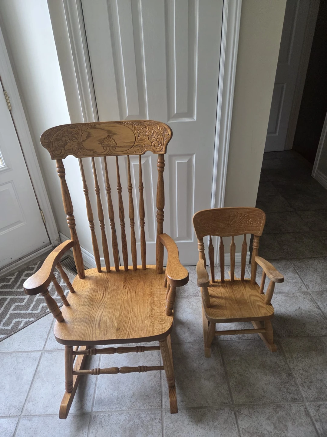 Wooden Rocking Chair set