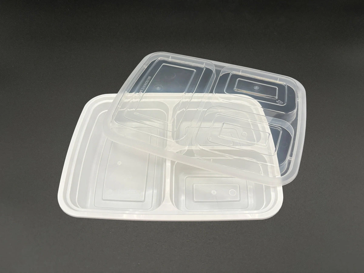3-Compartment Food Containers with Lids
