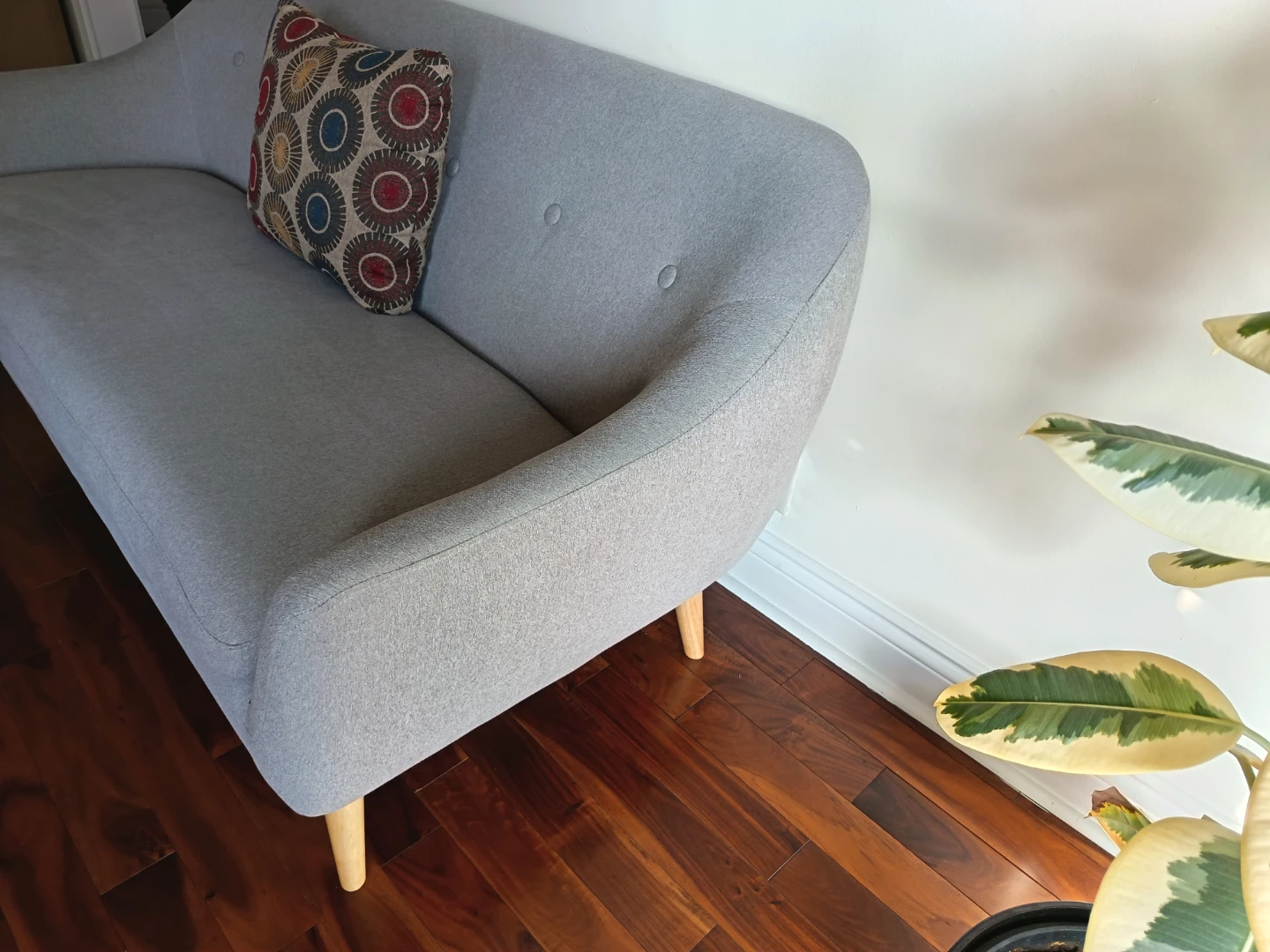 Grey Sofa with Accent Pillow - photo 5