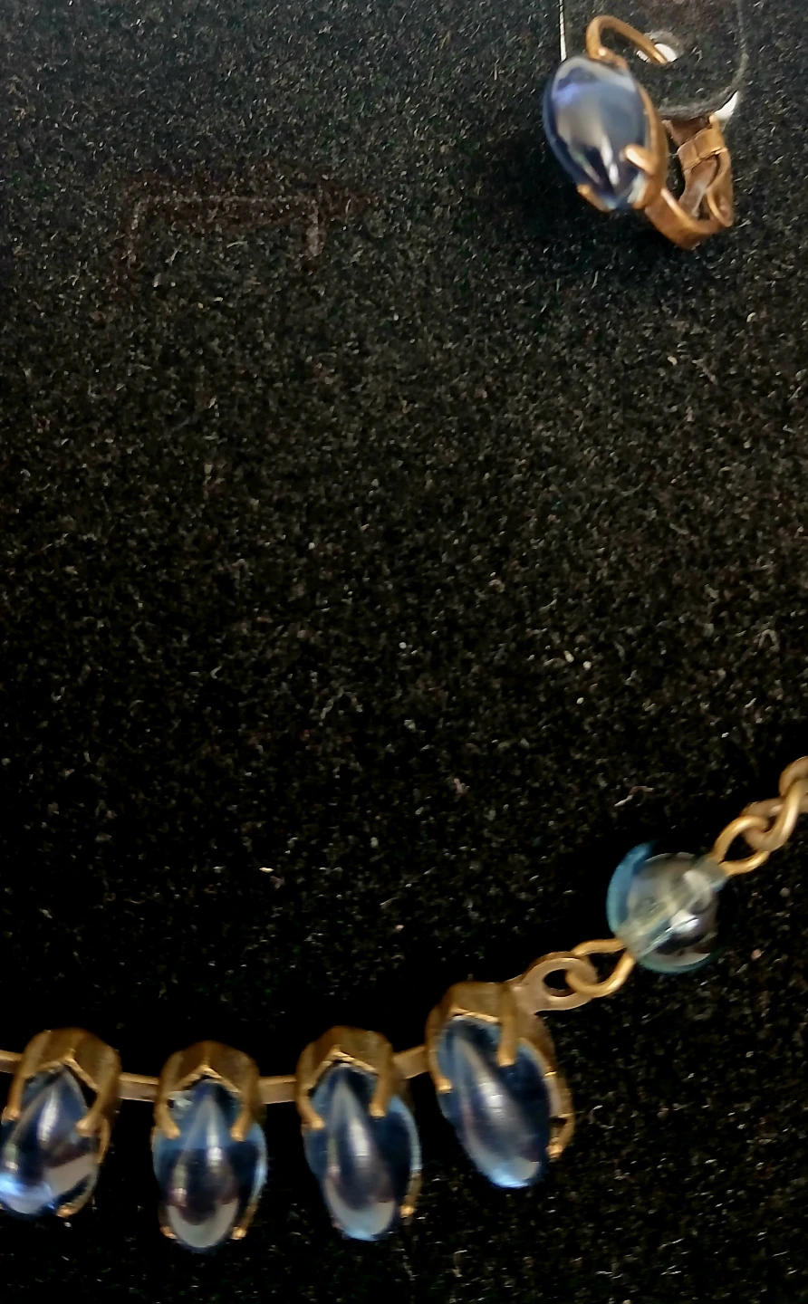 Blue Stone Necklace and Earring Set - photo 2