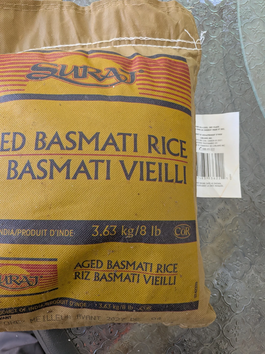 Suraj Aged Basmati Rice - 8 lb