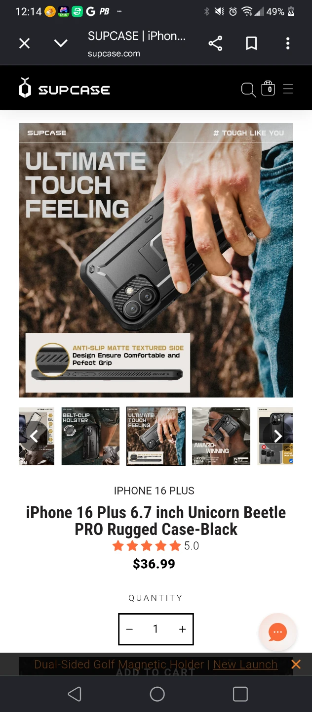 🧡NEW iPHONE 16 PLUS 6.7" SUPCASE UNICORN BEETLE CASE - photo 5