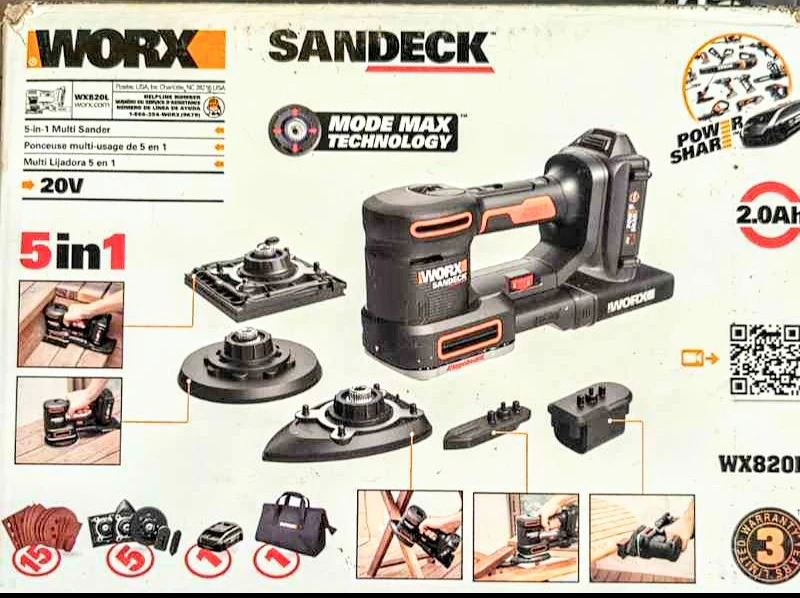 Worx 5-in-1 Multi Sander WX820L and various other tools