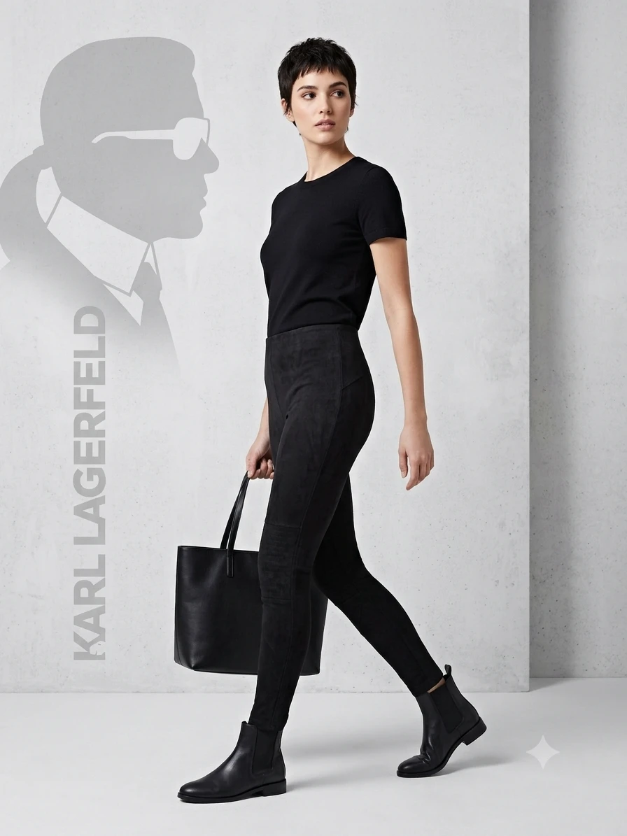 Karl Lagerfeld Black Leggings