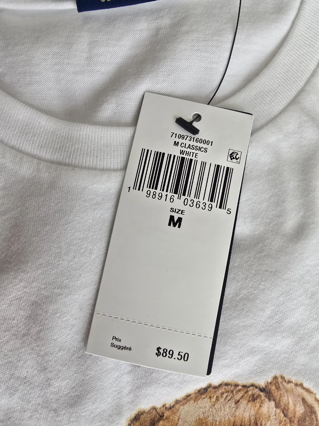 Polo Ralph Lauren Men's White Classic Fit Bear T-Shirt Size M - photo 5