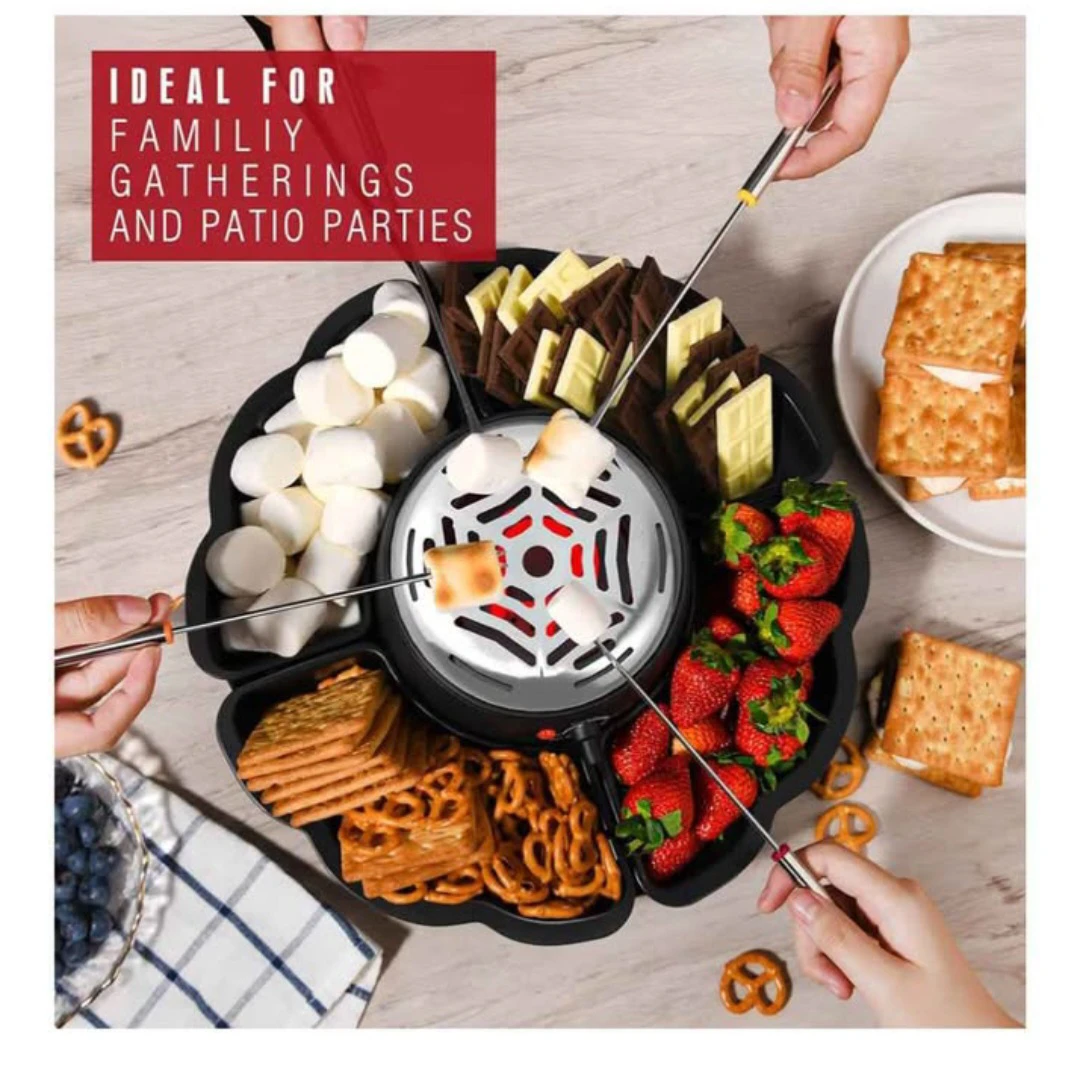2-in-1 Electric Fondue & S'mores Maker