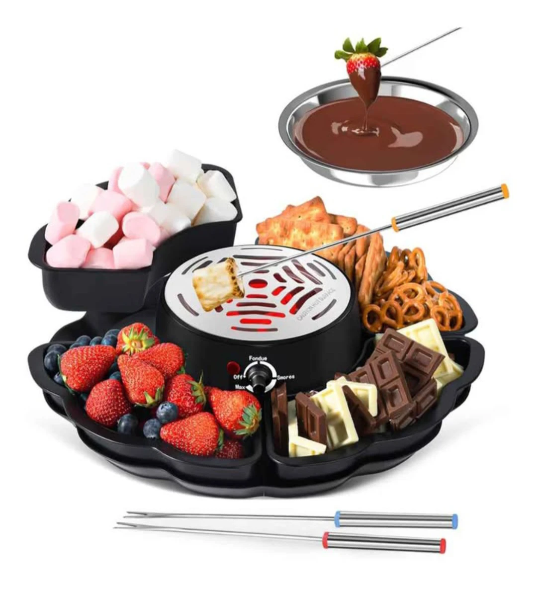 2-in-1 Electric Fondue & S'mores Maker - photo 2