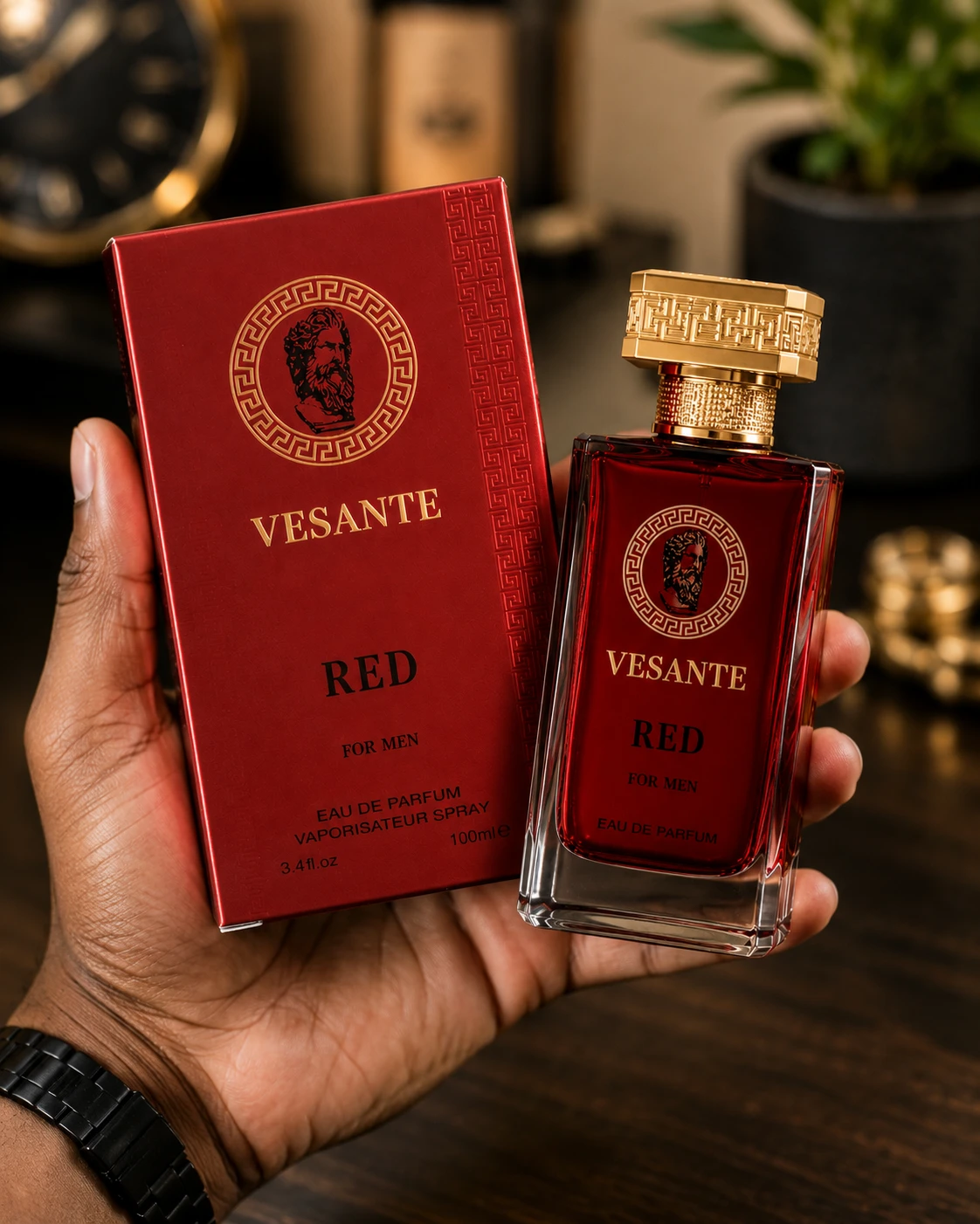 Vesante Red for Men Eau de Parfum 3.4 oz (100ml) Men's Fragrance - photo 3