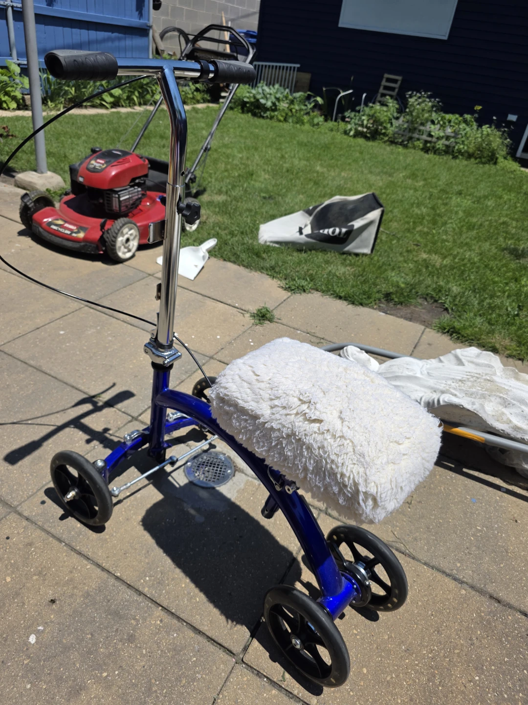 Blue Knee Scooter Walker