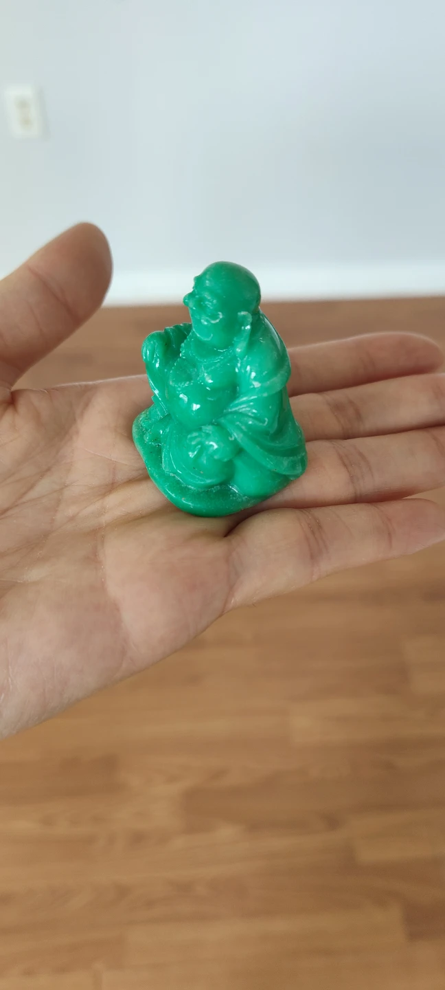 Green Laughing Buddha Figurine - photo 3