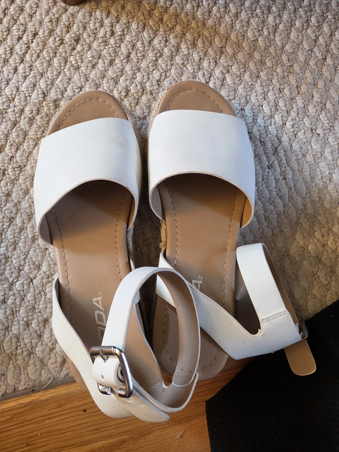 White Espadrille Platform Sandals