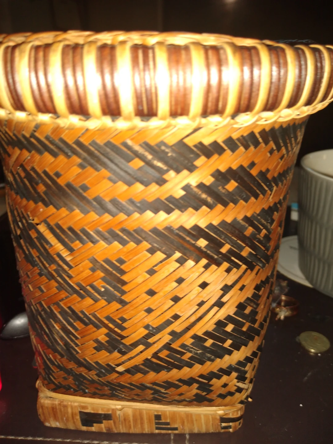 Hand woven basket from the Philippines