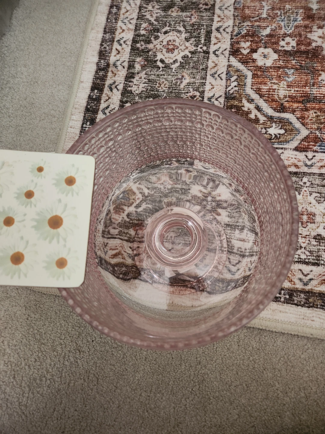Pink Glass Footed Bowl/ Decorative Bowl - photo 3