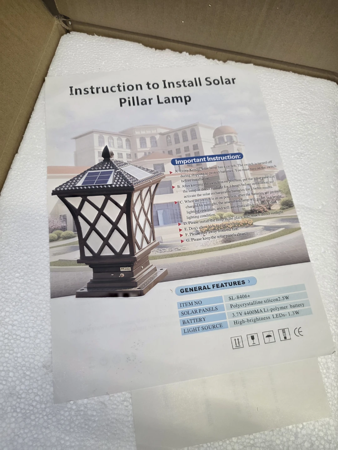 Solar Pillar Lamp