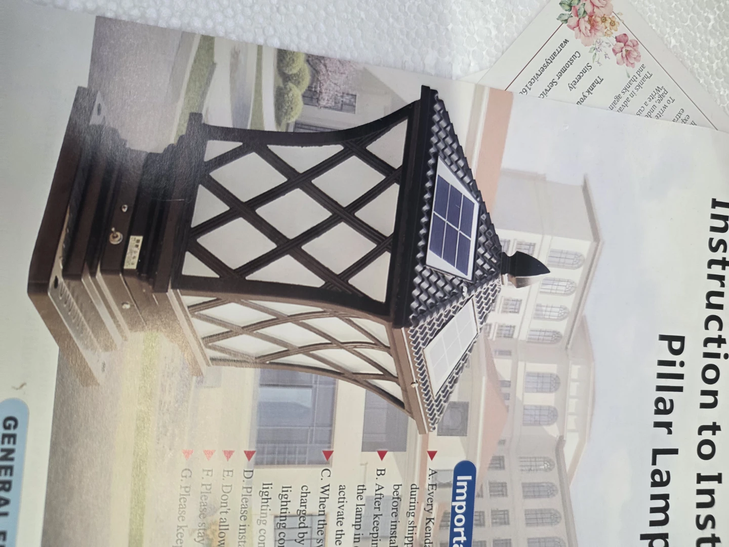 Solar Pillar Lamp - photo 3