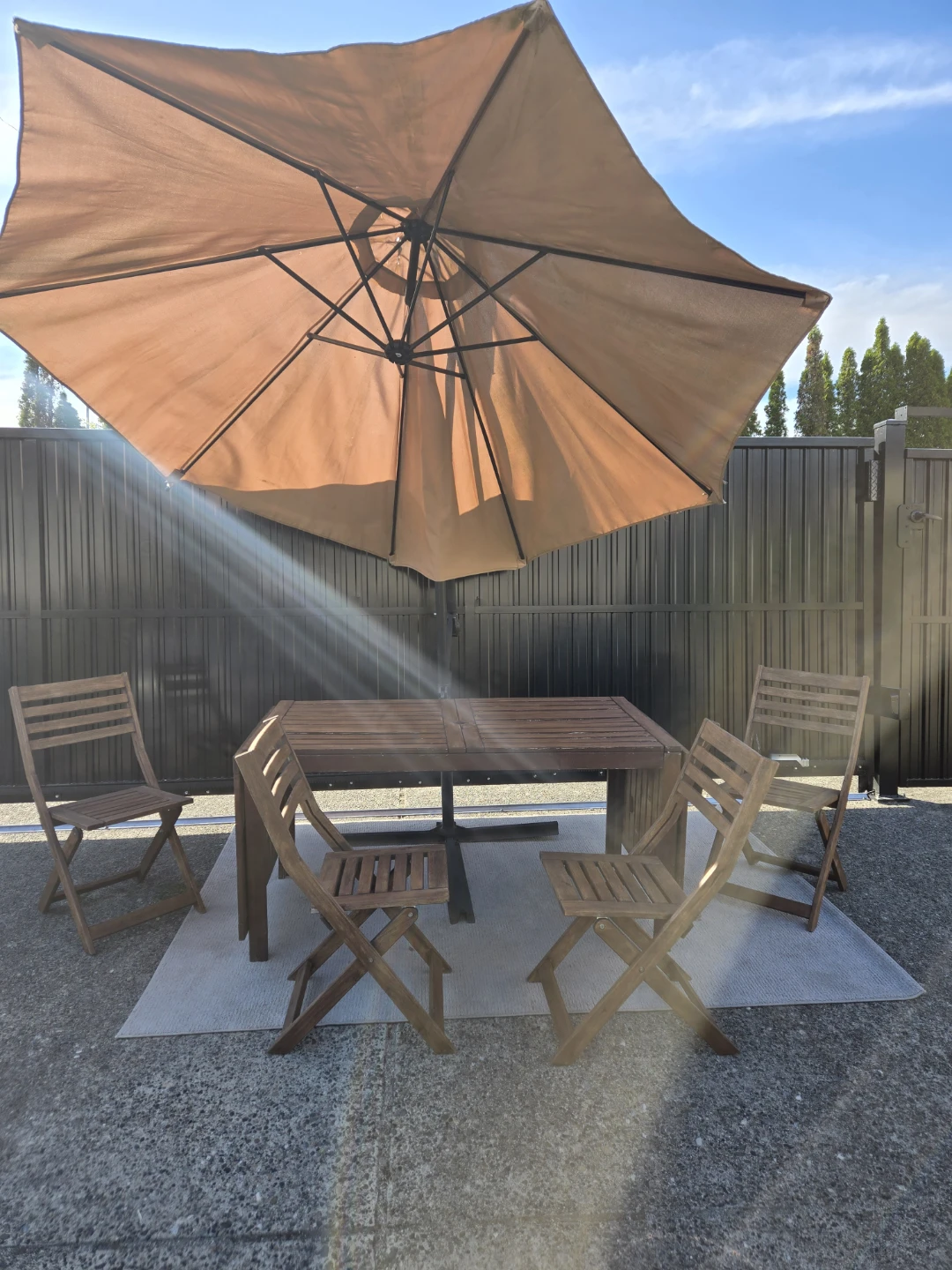 Ikea outdoor patio chair table set