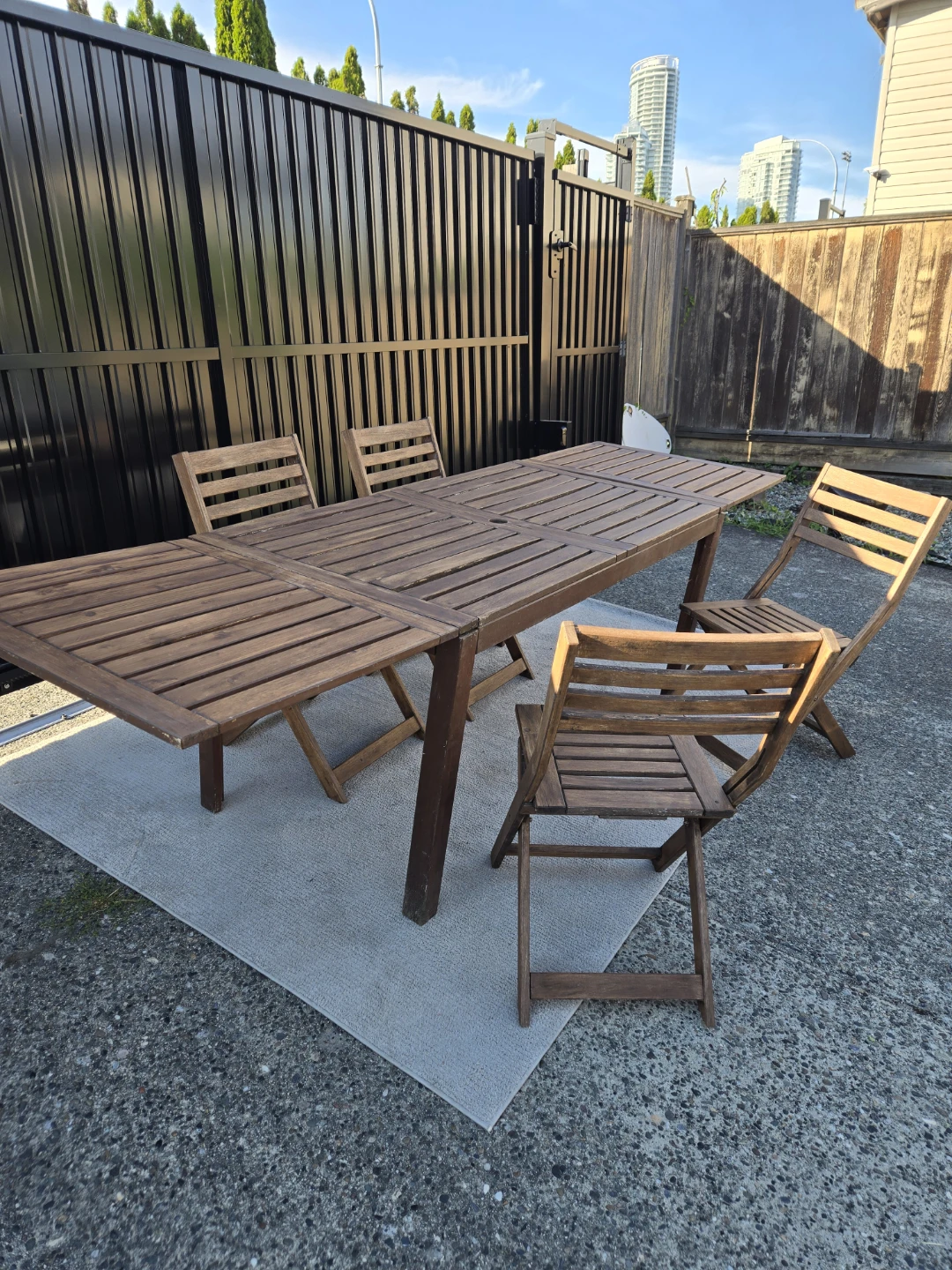 Ikea outdoor patio chair table set - photo 4