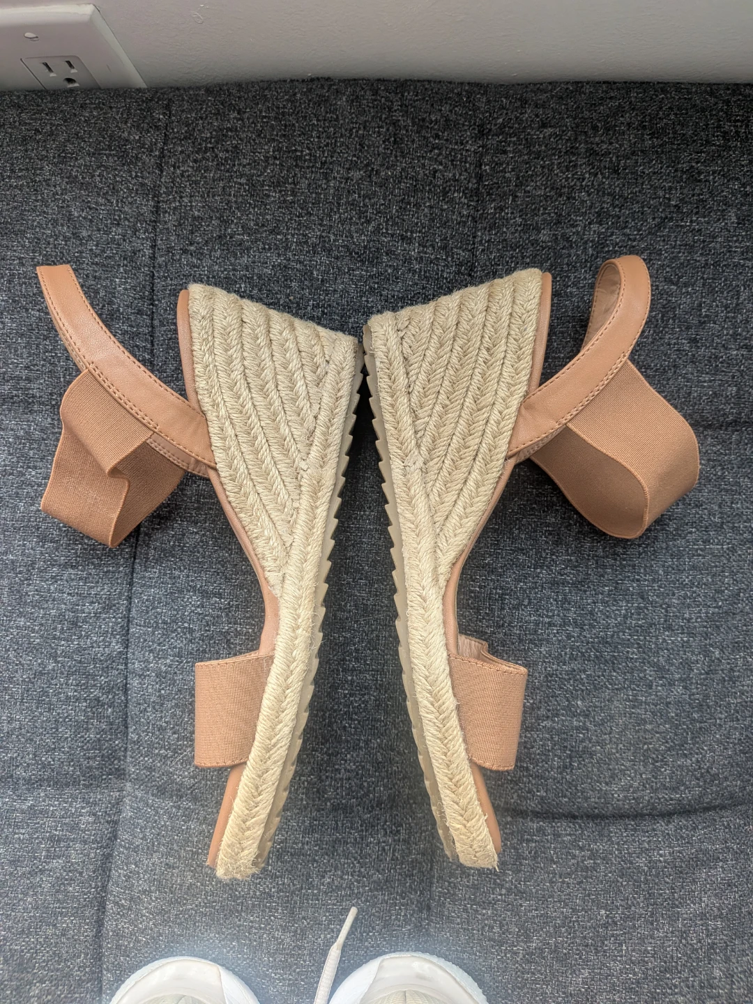 Women's Tan Espadrille Wedge Sandals