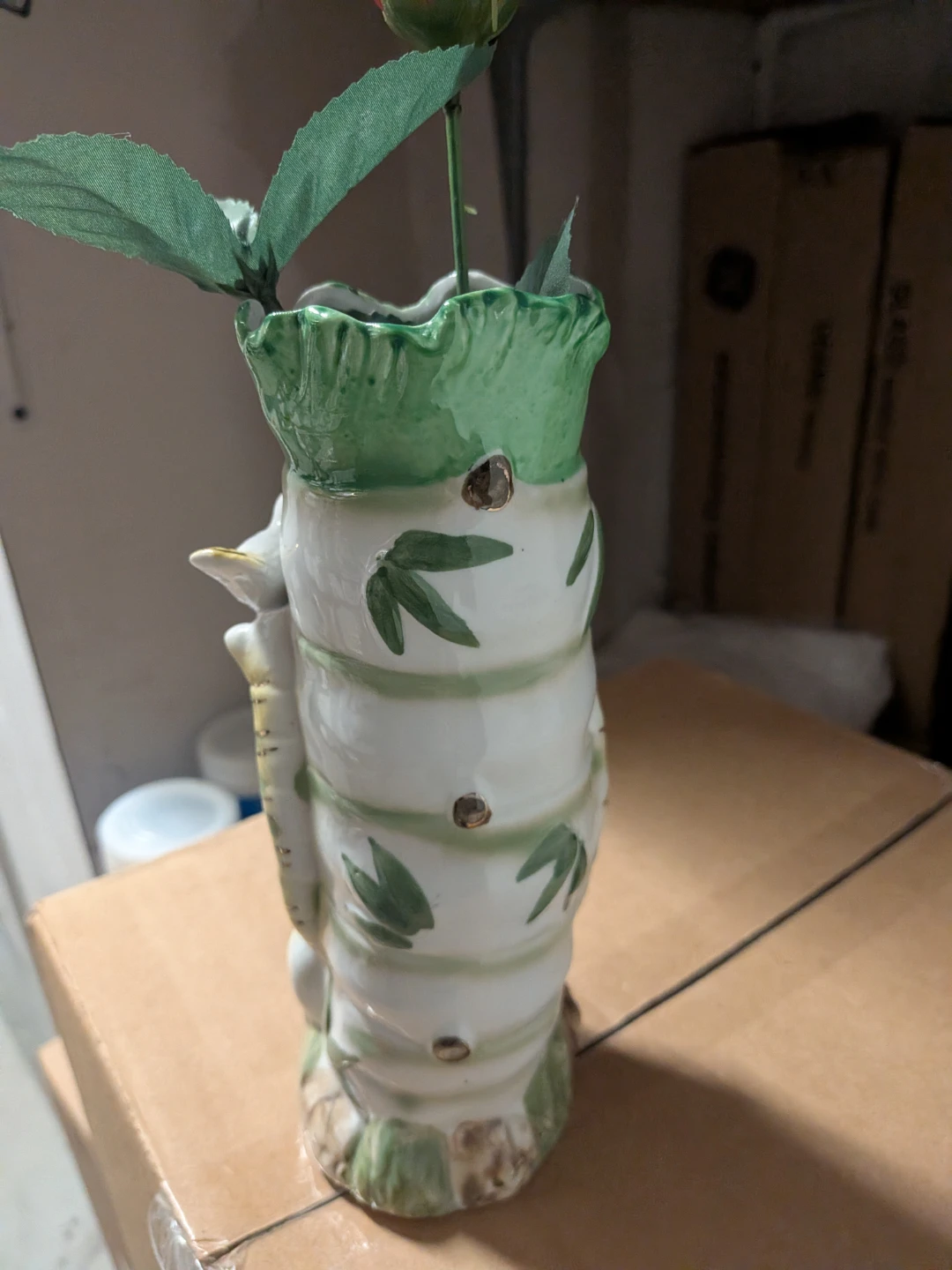 Ceramic Vase with Birds and Flowers - photo 2