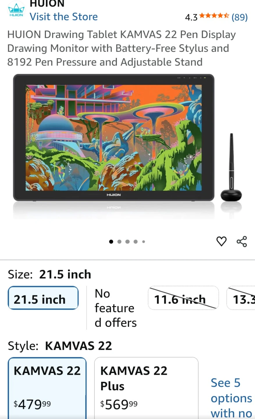 HUION KAMVAS 22 Drawing Tablet Display