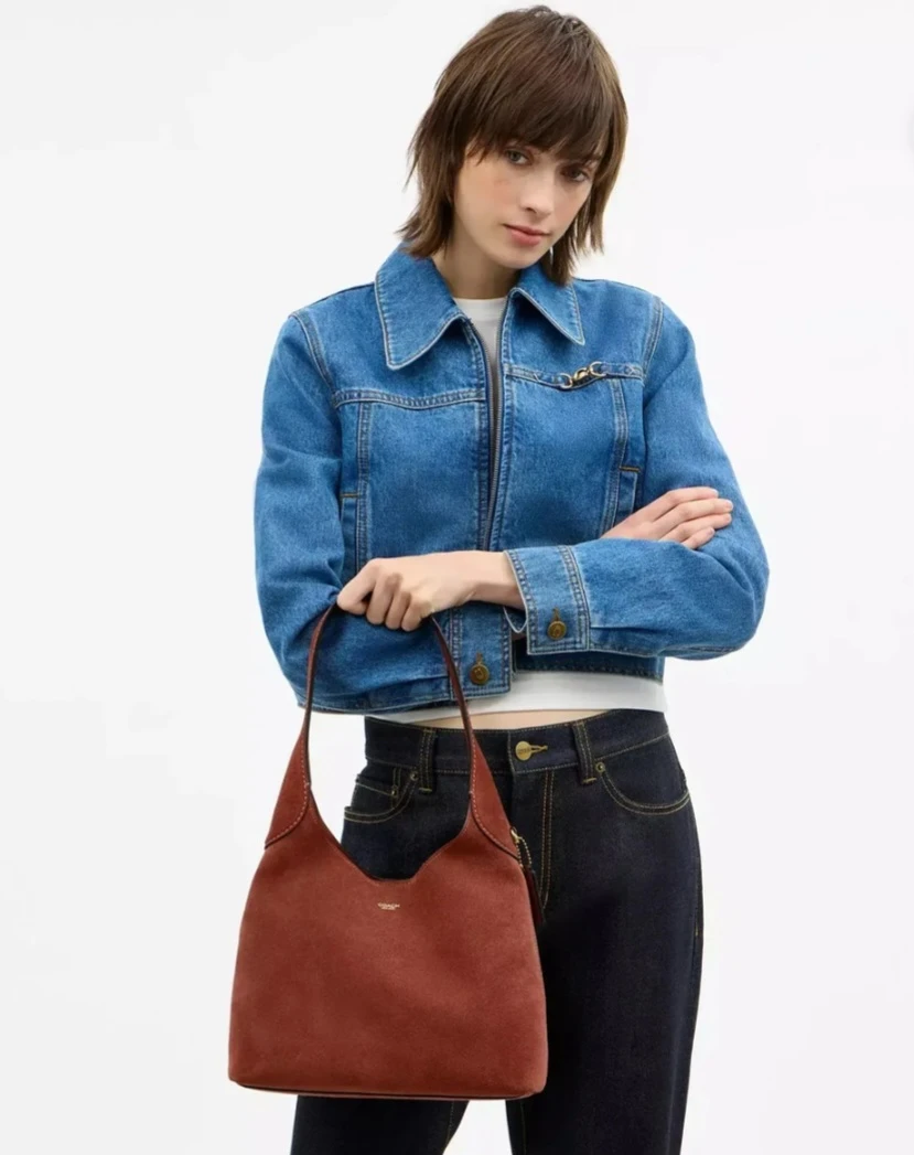 Coach Brooklyn 28 Suede Clay New with Dustbag - photo 4