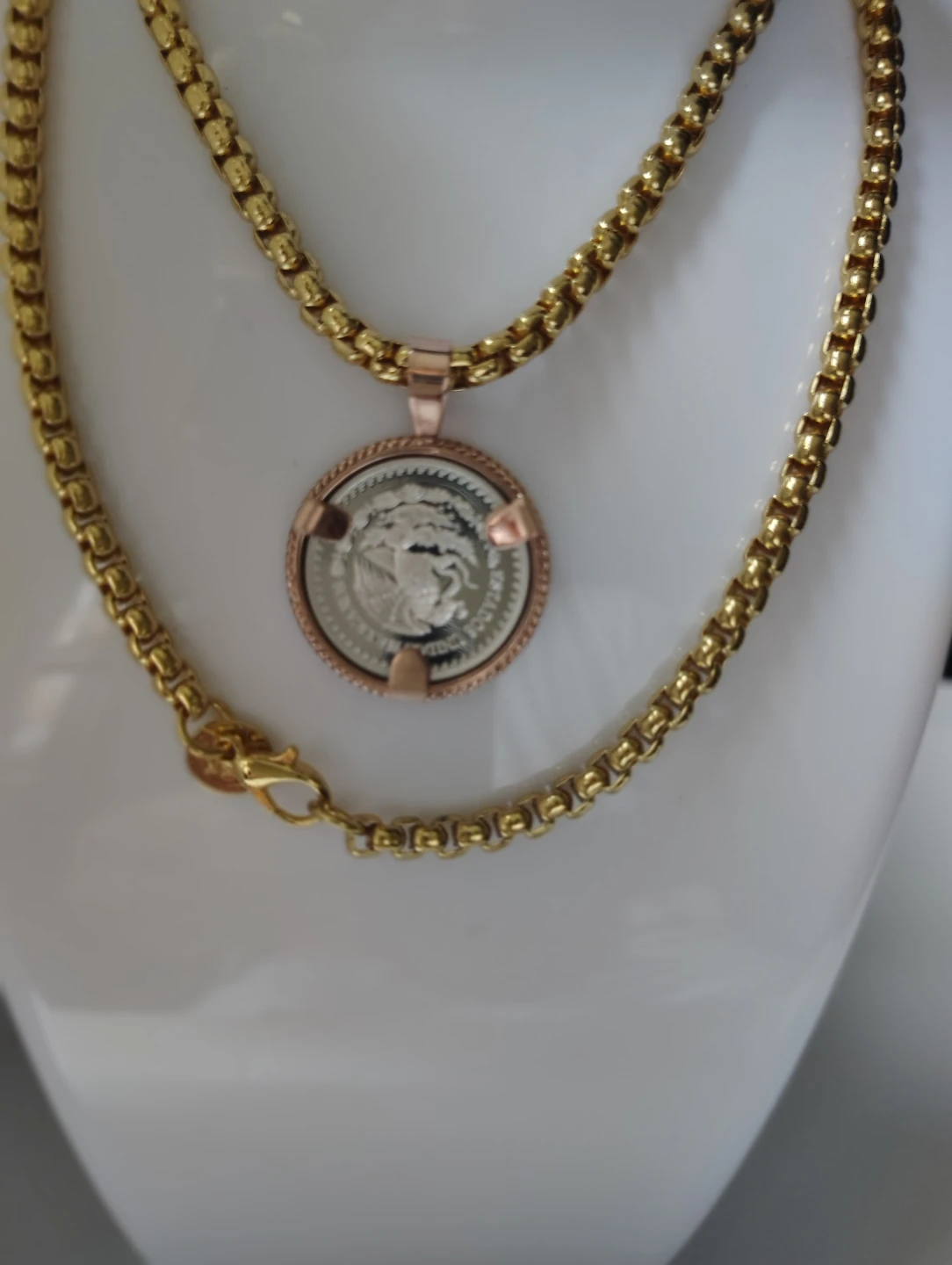 Collar chapado en oro con moneda libertad de México 1/10 oz. - photo 5
