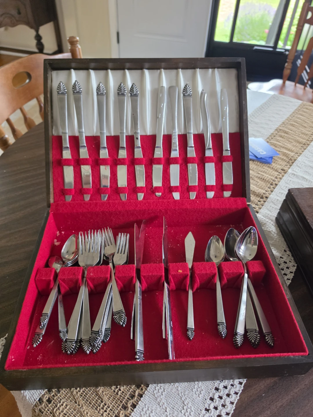 Silverware Set in Wooden Box - photo 3