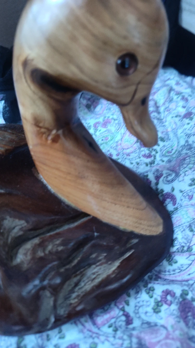 Vintage Noble Needham hand carved "Long Tailed Duck" decor - photo 2