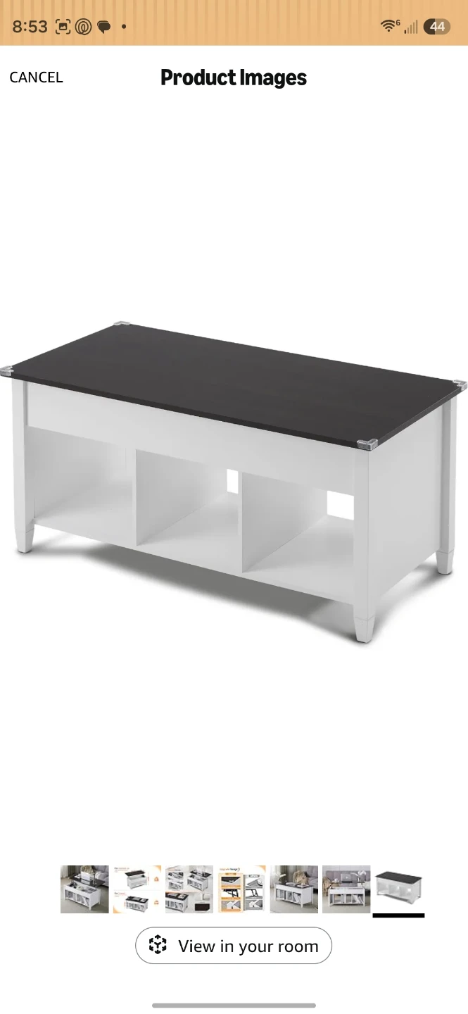 VINGLI Lift Top Coffee Table with Hidden Storage
