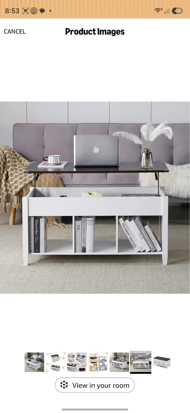 VINGLI Lift Top Coffee Table with Hidden Storage - photo 2