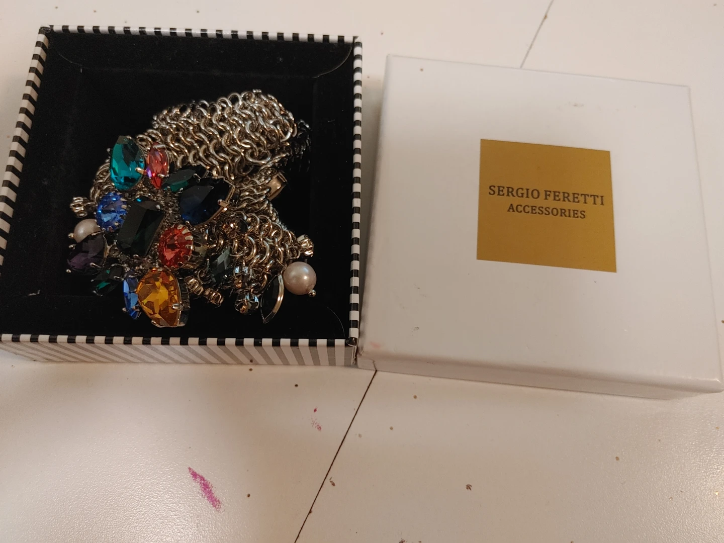 Sergio Ferretti Beaded Chain Necklace