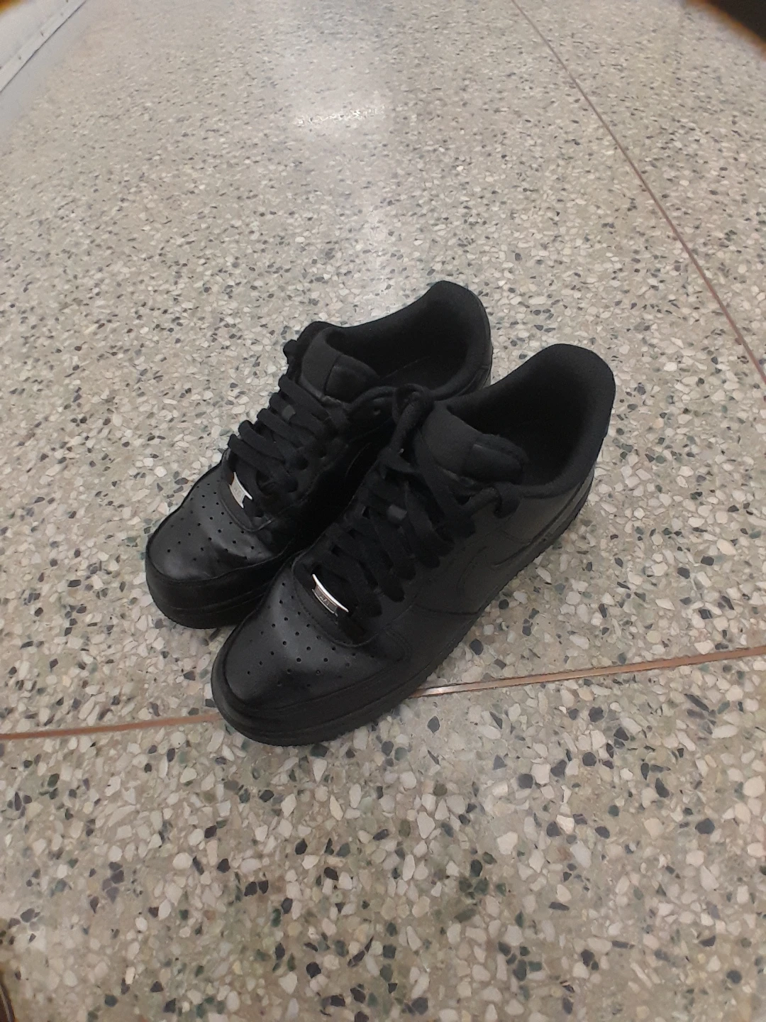 Nike Air Force 1 Black Sneakers Men's Size 9.5 - photo 2