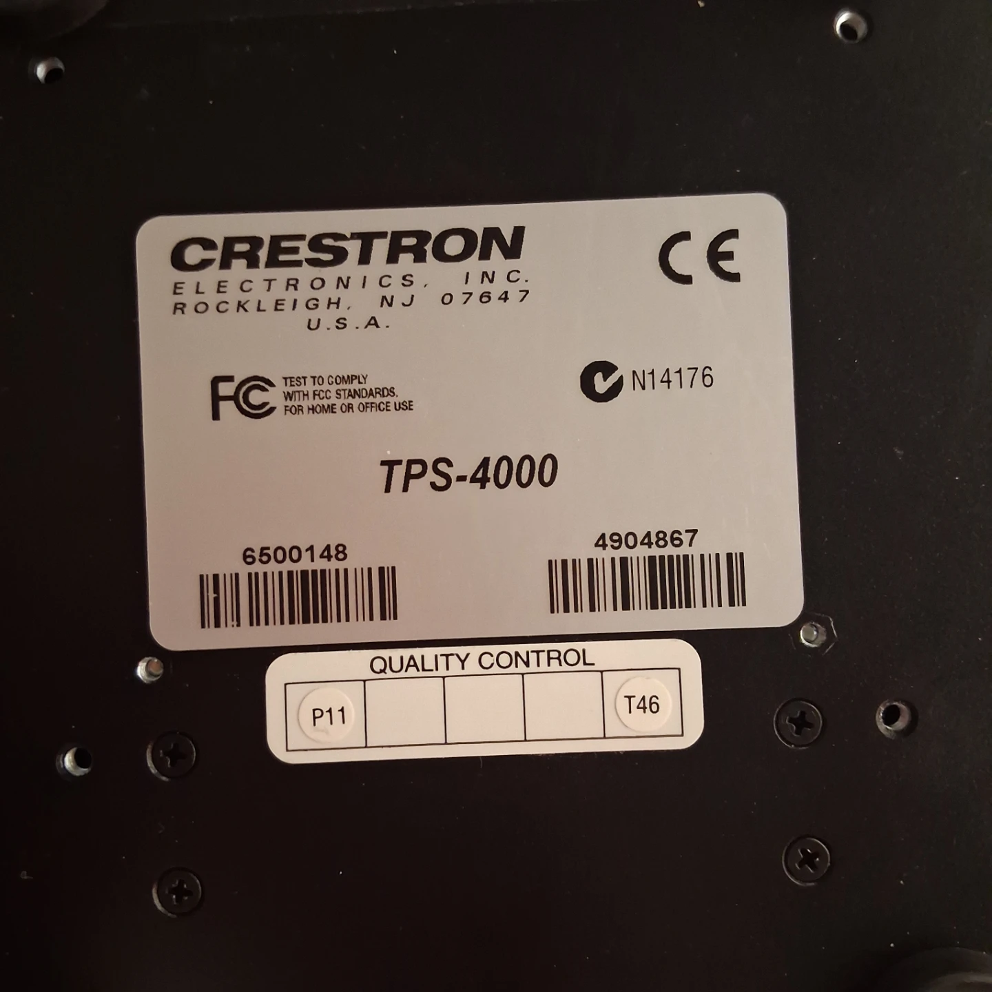 Crestron TPS-4000 Touchscreen Control Panel - photo 3