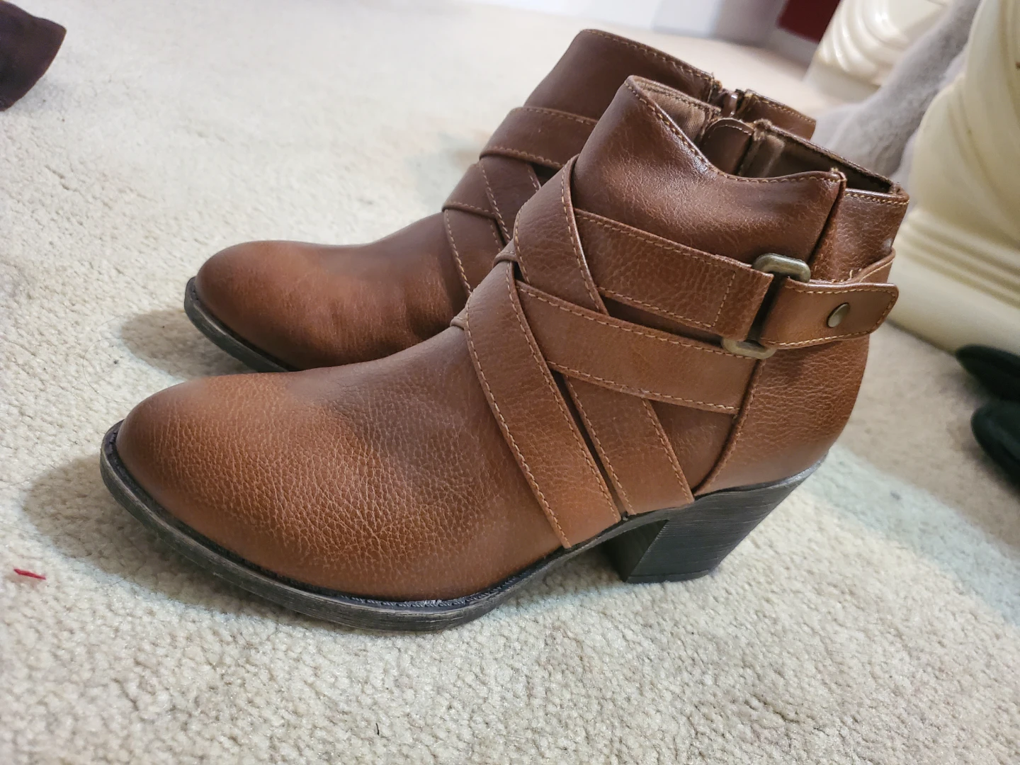 Brown Ankle Boots with Straps - photo 2
